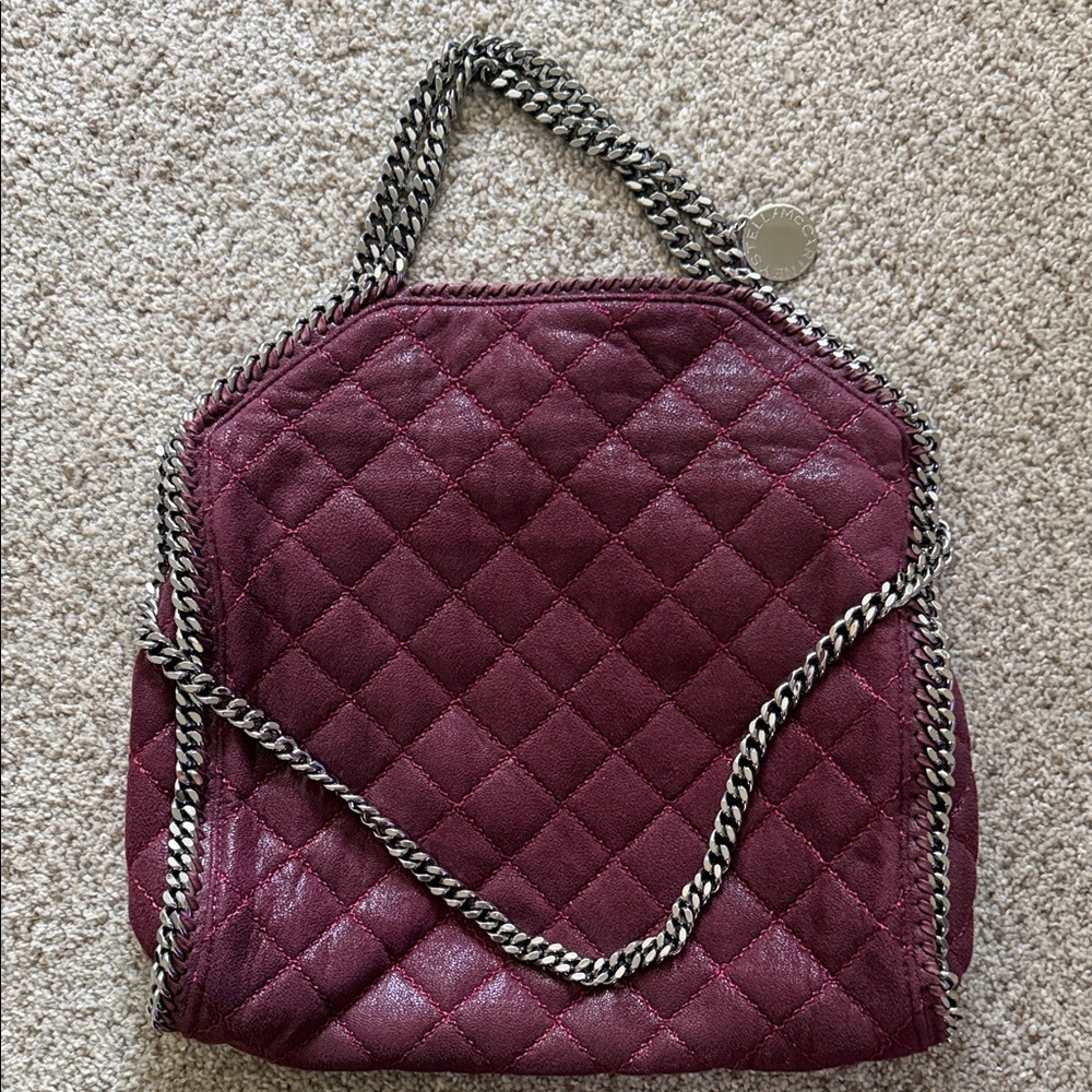 Stella McCartney Falabella vegan leather Burgundy tote